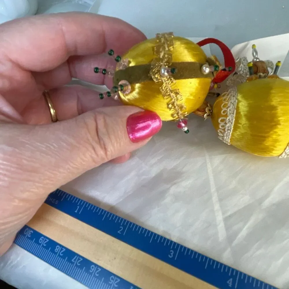 Vintage satin beaded